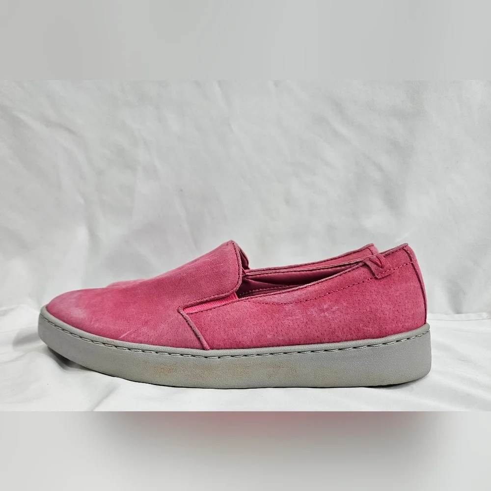 Vionic Pro Mahoney Avery Pink Slip On Suede Shoes Womens Size 9